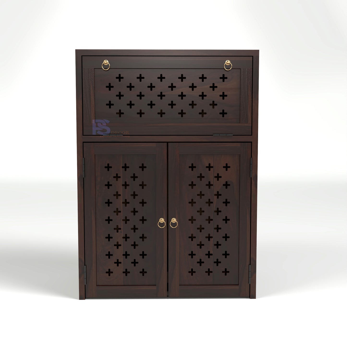 Wooden Inverter Cabinet with Ventilation | Inverter & Battery Storage