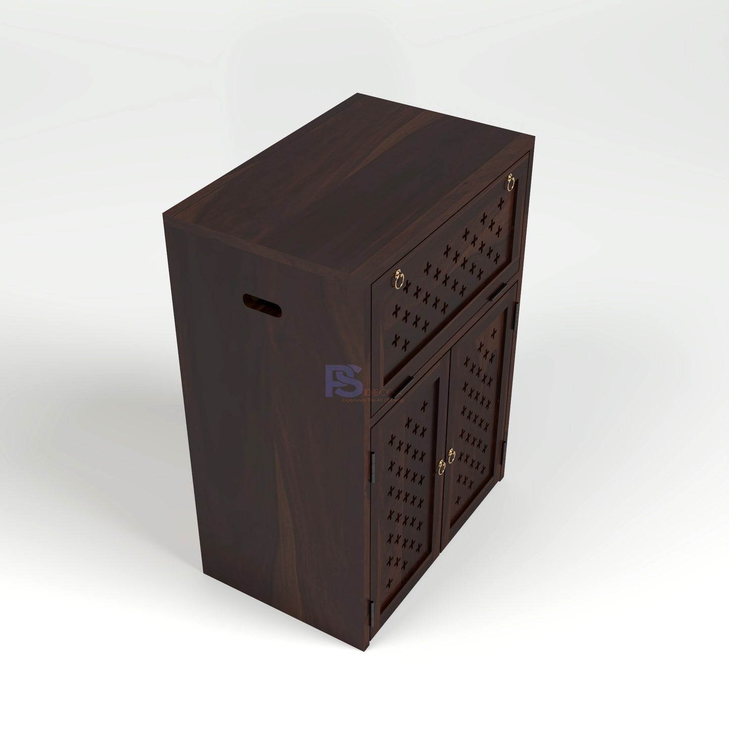 Wooden Inverter Cabinet with Ventilation | Inverter & Battery Storage