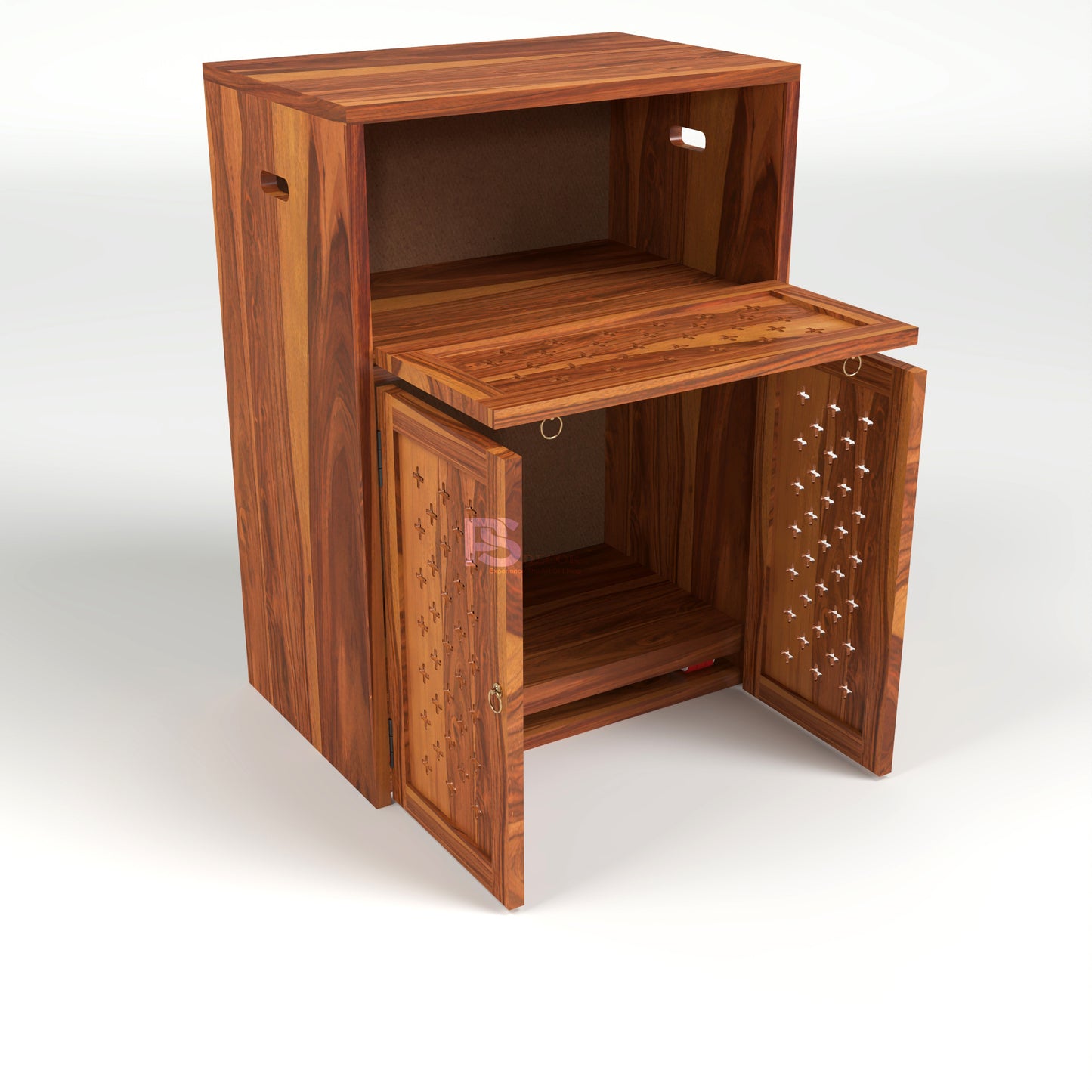 Wooden Inverter Cabinet with Ventilation | Inverter & Battery Storage