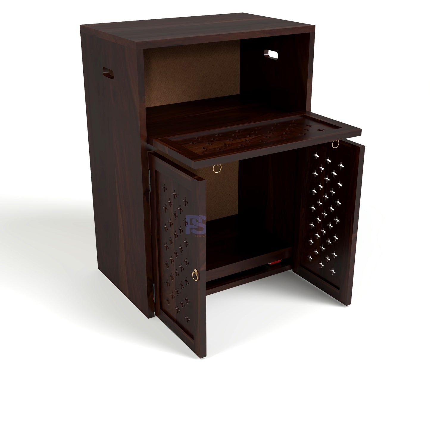 Wooden Inverter Cabinet with Ventilation | Inverter & Battery Storage