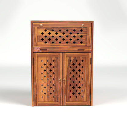 Wooden Inverter Cabinet with Ventilation | Inverter & Battery Storage