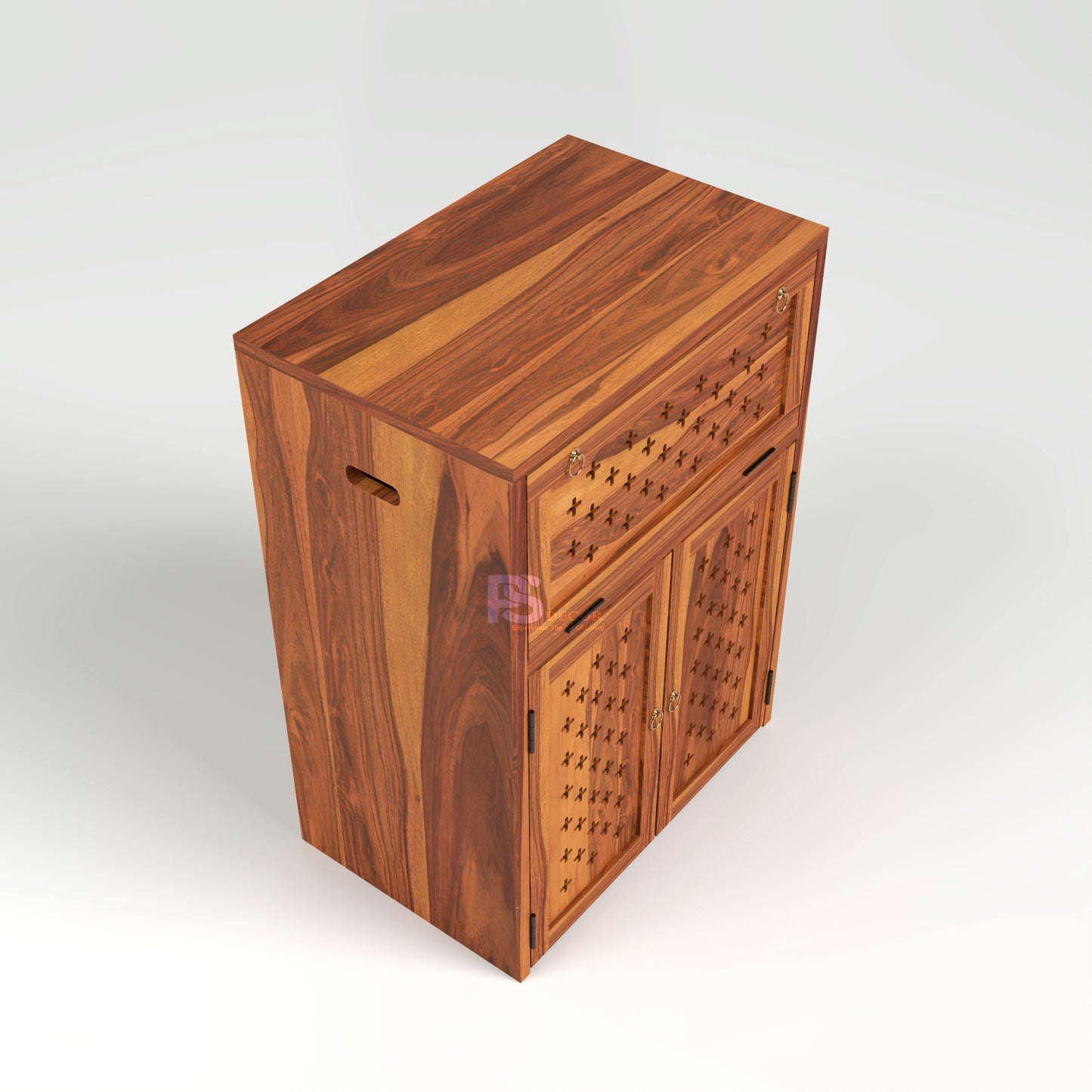 Wooden Inverter Cabinet with Ventilation | Inverter & Battery Storage