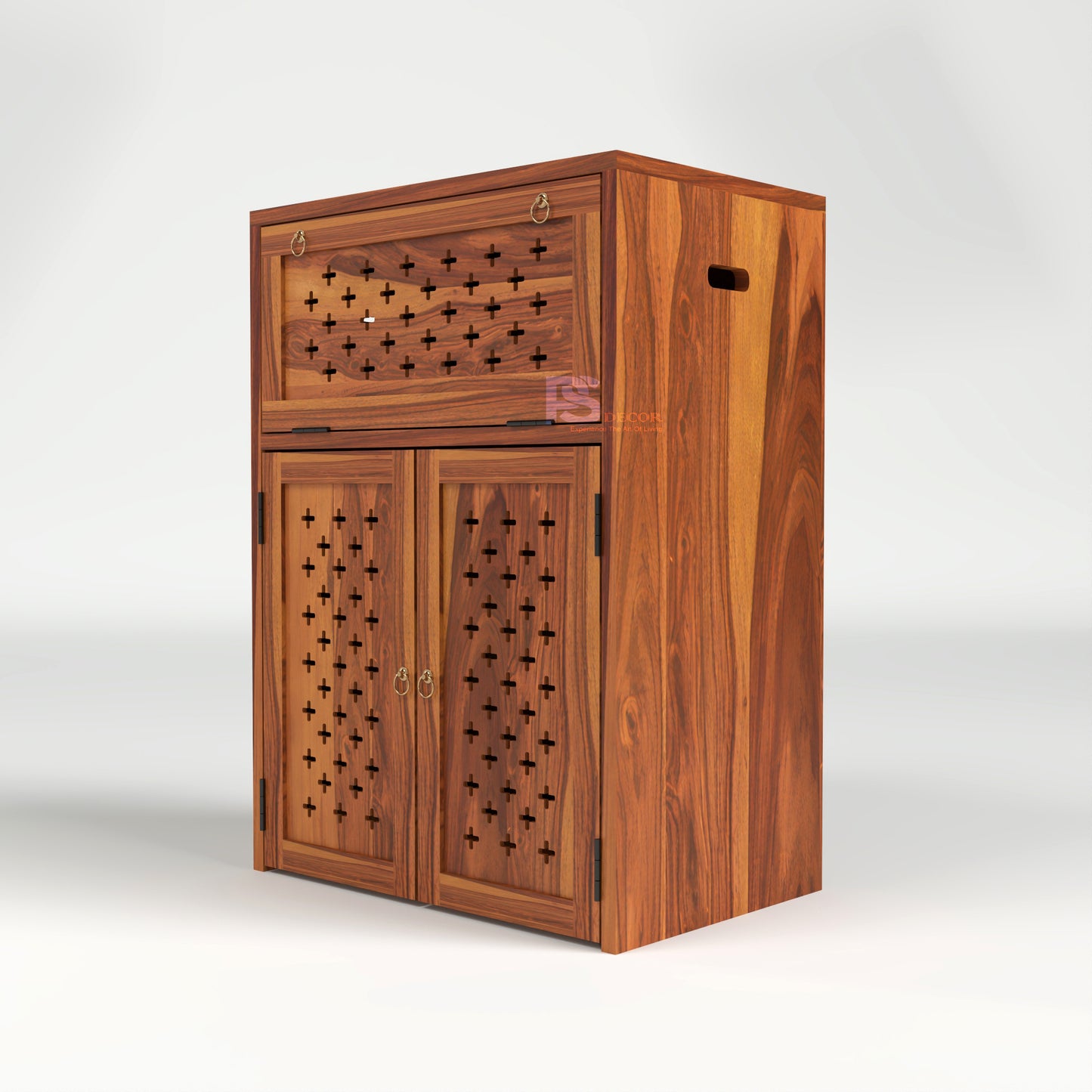 Wooden Inverter Cabinet with Ventilation | Inverter & Battery Storage