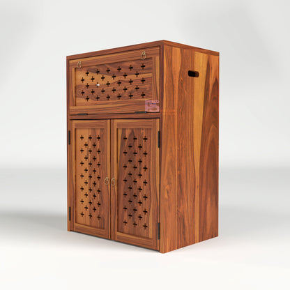 Wooden Inverter Cabinet with Ventilation | Inverter & Battery Storage