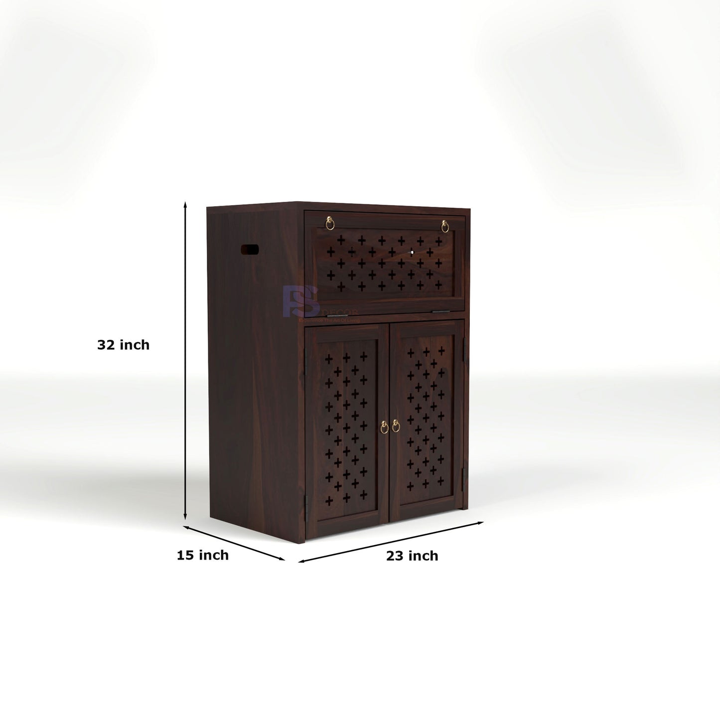 Wooden Inverter Cabinet with Ventilation | Inverter & Battery Storage