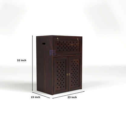 Wooden Inverter Cabinet with Ventilation | Inverter & Battery Storage
