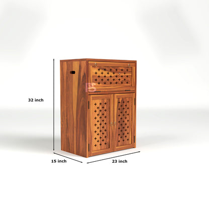 Wooden Inverter Cabinet with Ventilation | Inverter & Battery Storage