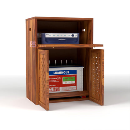 Wooden Inverter Cabinet with Ventilation | Inverter & Battery Storage