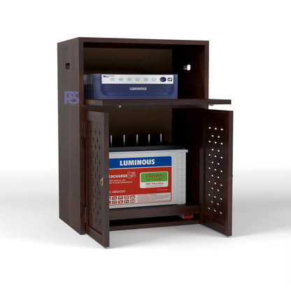 Wooden Inverter Cabinet with Ventilation | Inverter & Battery Storage