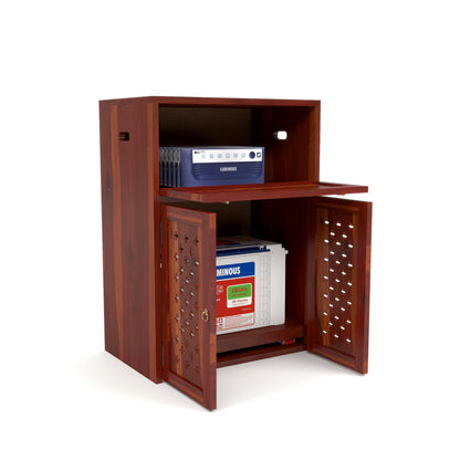 Wooden Inverter Cabinet with Ventilation | Inverter & Battery Storage