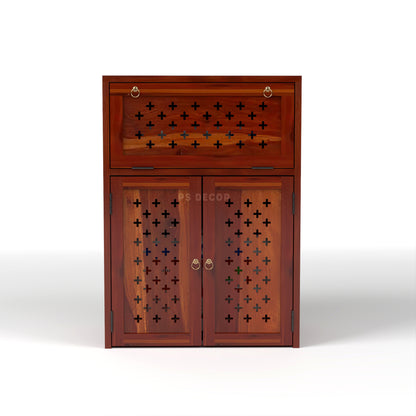 Wooden Inverter Cabinet with Ventilation | Inverter & Battery Storage