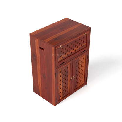 Wooden Inverter Cabinet with Ventilation | Inverter & Battery Storage