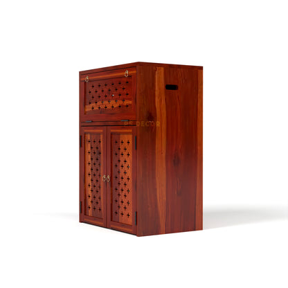Wooden Inverter Cabinet with Ventilation | Inverter & Battery Storage