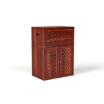 Wooden Inverter Cabinet with Ventilation | Inverter & Battery Storage