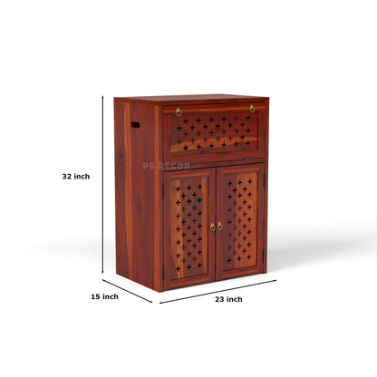 Wooden Inverter Cabinet with Ventilation | Inverter & Battery Storage