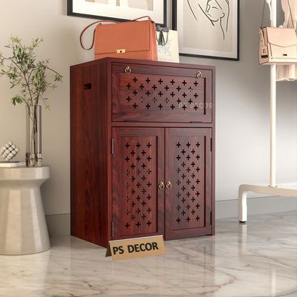 Wooden Inverter Cabinet with Ventilation | Inverter & Battery Storage