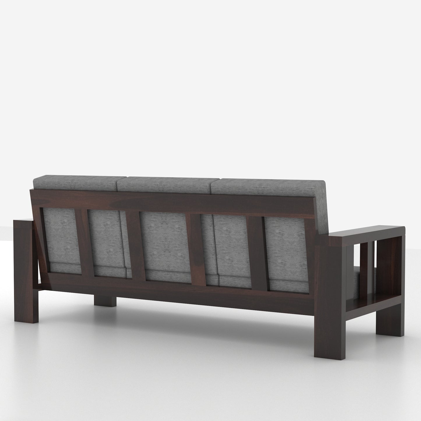 Solid Sheesham Wood Sofa Set | 3 Seater + 2 Single Chairs