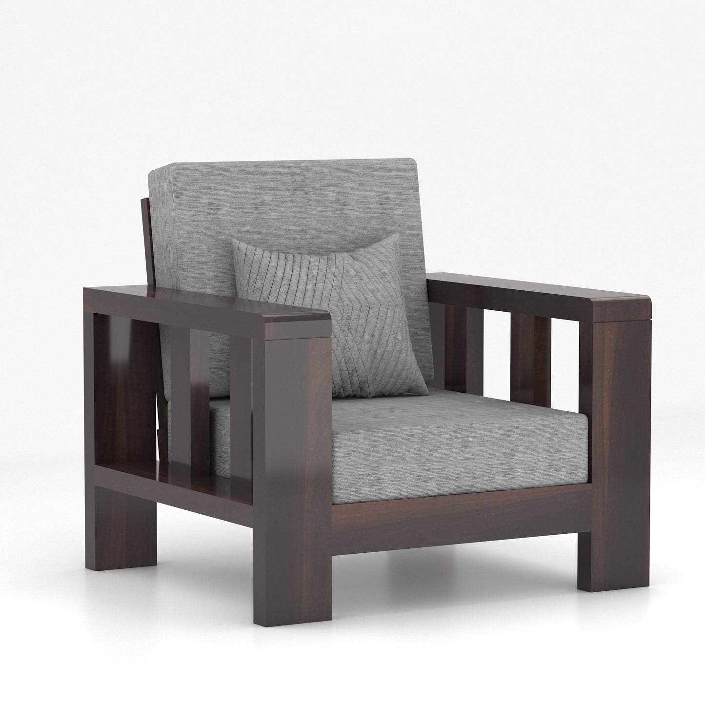 Solid Sheesham Wood Sofa Set | 3 Seater + 2 Single Chairs